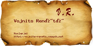 Vojnits Renátó névjegykártya