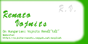 renato vojnits business card